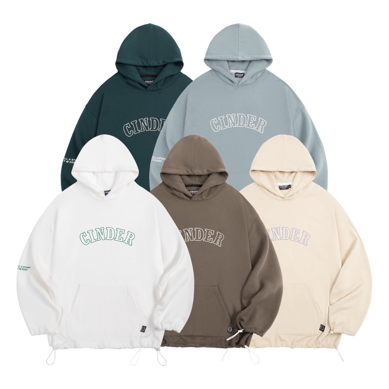 Áo Hoodie Cinder Academy, Áo Khoác Hoodie Zip Nam Nữ Form Rộng Thêu Cao Cấp, Local Brand Chính Hãng