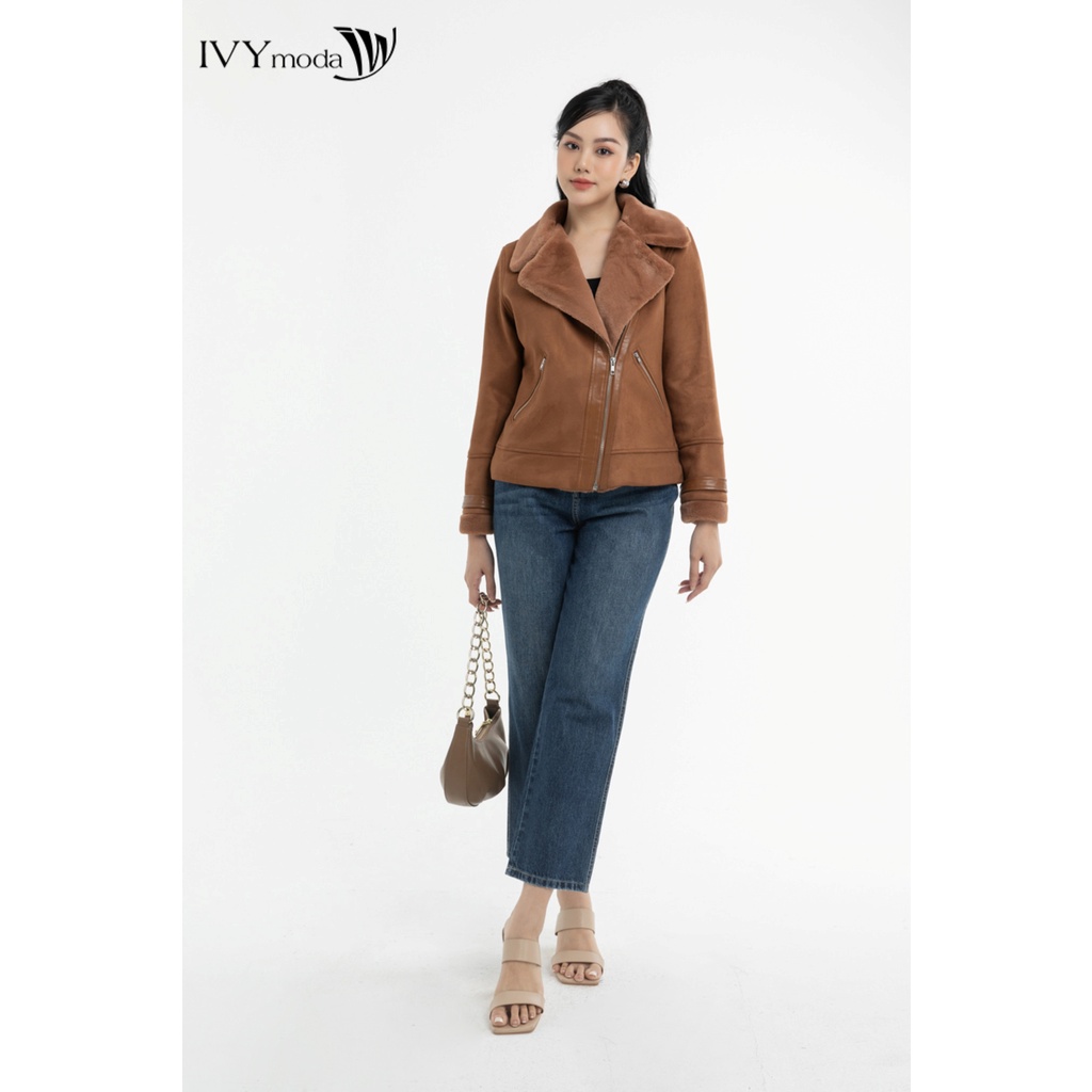 Suede Biker Jacket nữ IVY moda MS 70B9065