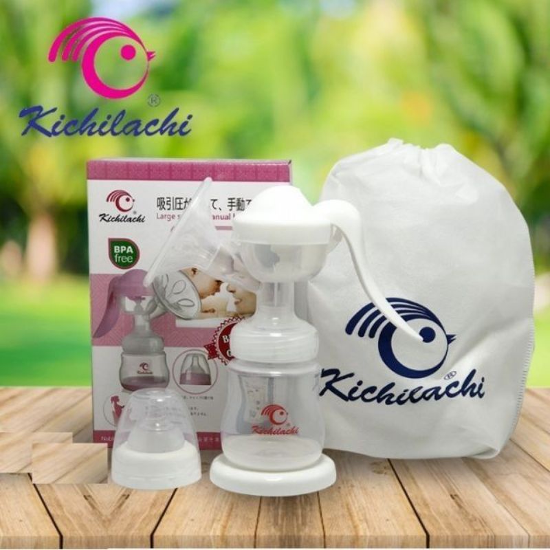 Máy Hút Sữa Cầm Tay Kichilachi Kèm Bình Sữa 180ml + 6 Túi Trữ Sữa