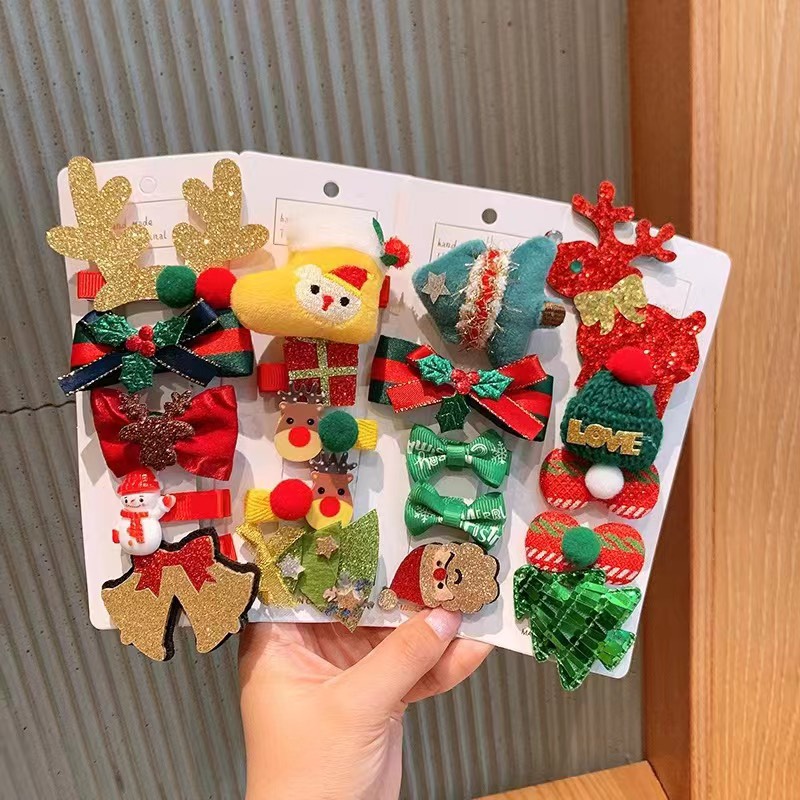 Set 5 Kẹp Tóc Noel Giáng Sinh Hình Thú Siêu Xinh 😍❤😍