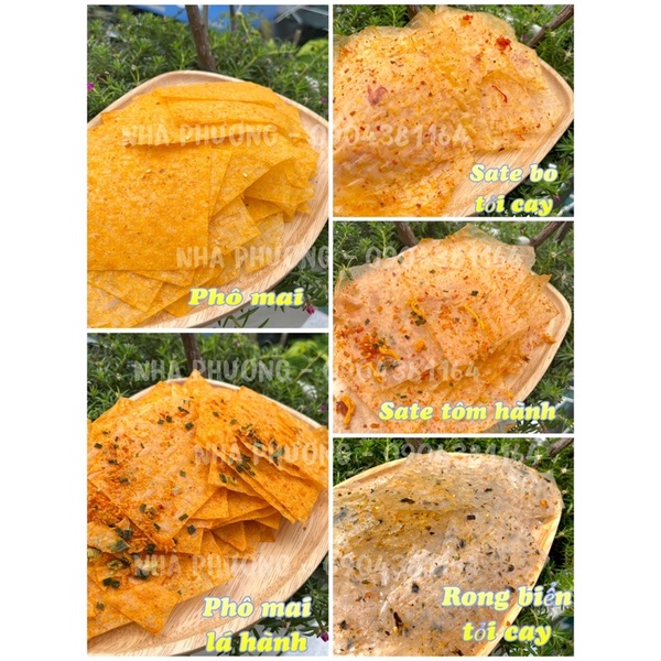 Bánh tráng vị phô mai / phô mai lá hành - túi 200gr