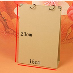 Chân đế lịch giấy Kraft đục lỗ ore kèm khoen tròn Chia Decor