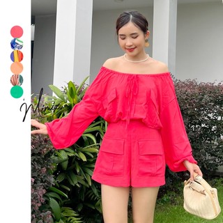 Set short hoa áo kèm quần ngắn túi hộp MIMIX BV8185