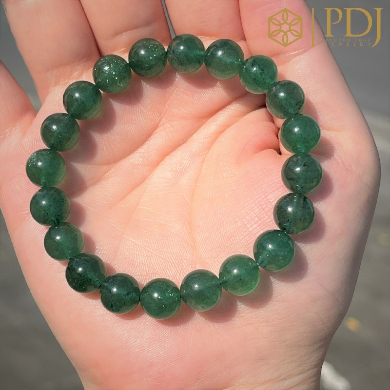 Vòng tay đá thạch anh dâu tây xanh PDJ - Kèm hộp đựng cao cấp - PDJ000833 - Trang sức PDJ