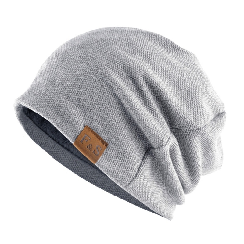 Mũ Beanie Dệt Kim Mềm Mại Màu Trơn Giữ Ấm Mùa Đông Dành Cho Nam Nữ