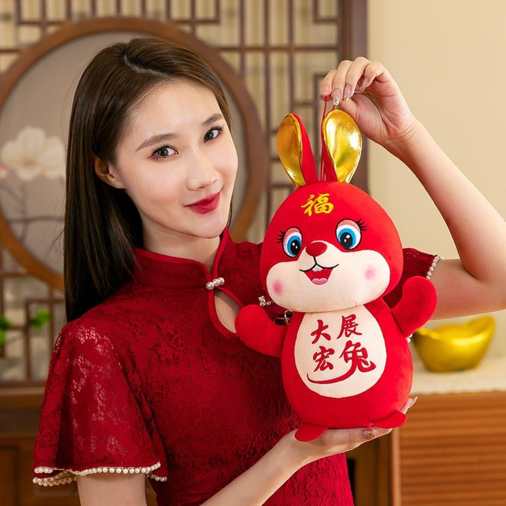 Thỏ Nhồi Bông Treo Ba Lô Trang Trí Nhà Cửa Tự Nhiên