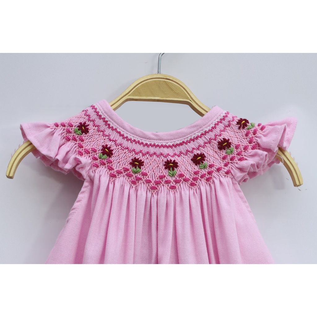 ĐẦM SMOCK HOA CÚC TÍM