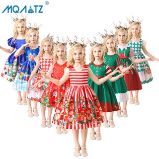 Mqatz Cosplay Váy Giáng Sinh Trẻ Em Trang Phục Trẻ Em Bé Gái Trẻ Em Bé Gái Ông Già Noel Công Chúa Váy Dự Tiệc Quần Áo 3-10 Tuổi SD071