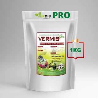 Phân trùn quế viên nén tan siêu chậm Vermis-pro cho Hoa Lan gói 1kg