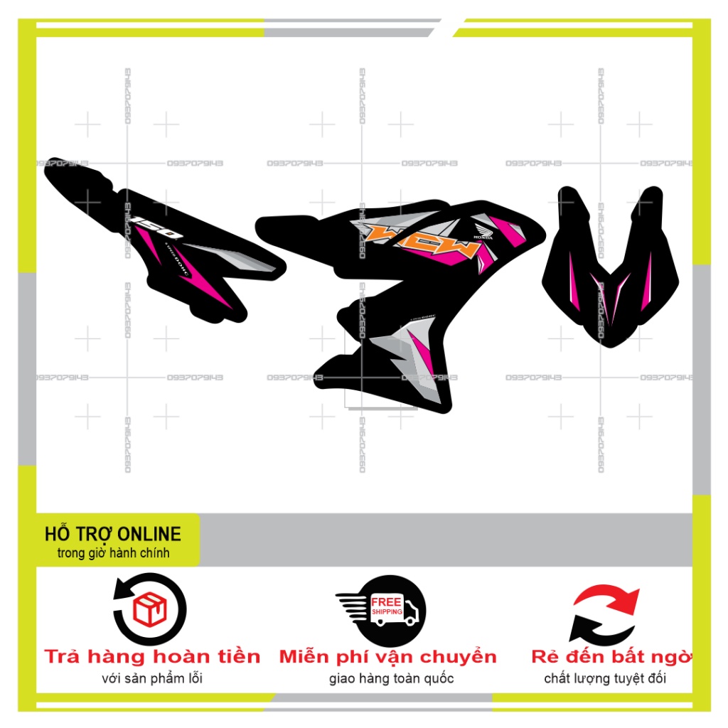 {SÀI GÒN-FREE SHIP] TEM RỜI WINNER X CHẾ WCW HỒNG ĐEN