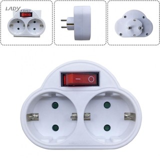 [ FAST SHIPPING ]2-way Switch Socket Double Socket EU Flame Retardant Multiple Plug White