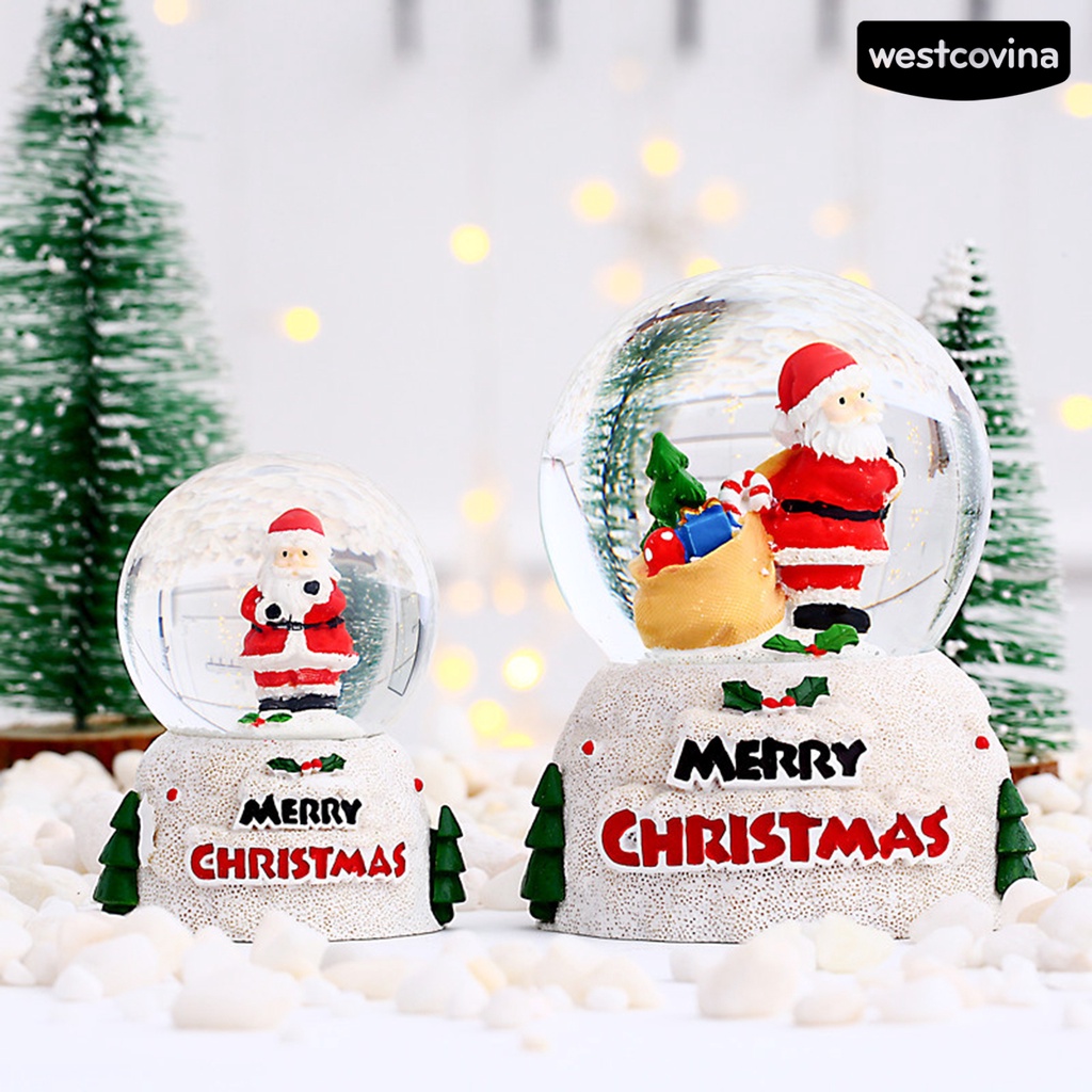 [Hot]☃Cầu Tuyết Trang Trí Giáng Sinh Có Đèn Nhiều Màu