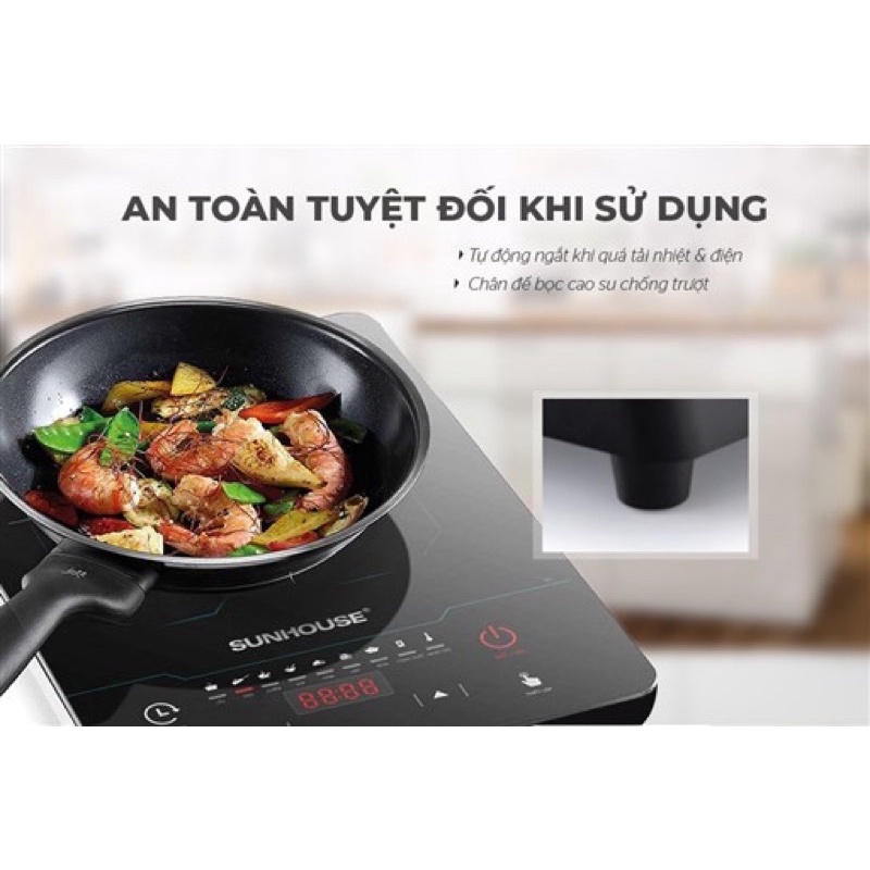 Bếp Từ Đơn Sunhouse SHD-6873-7 Chế Độ Nấu Đa Năng-Tặng Kèm Nồi Siêu Dày