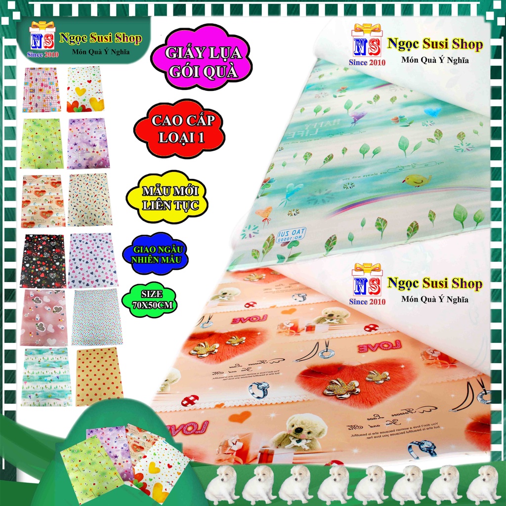 GIẤY GÓI QUÀ LỤA LOẠI TỐT SIZE 70X50CM DÙNG ĐỂ GÓI HỘP QUÀ TRANG TRÍ SIÊU ĐẸP - GIẤY GÓI QUÀ CAO CẤP