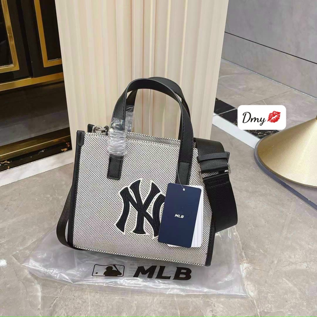 Túi Xách MLB NY Basic Big Logo Canvas Bucket Bag Full Tag Mac