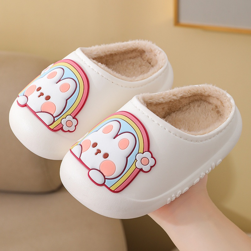 Dép Sục Lót Bông Đi Trong Nhà Ngoài Sân Chống Nước ,Chống Trơn Trượt Cho Các Bé - Mẫu 02