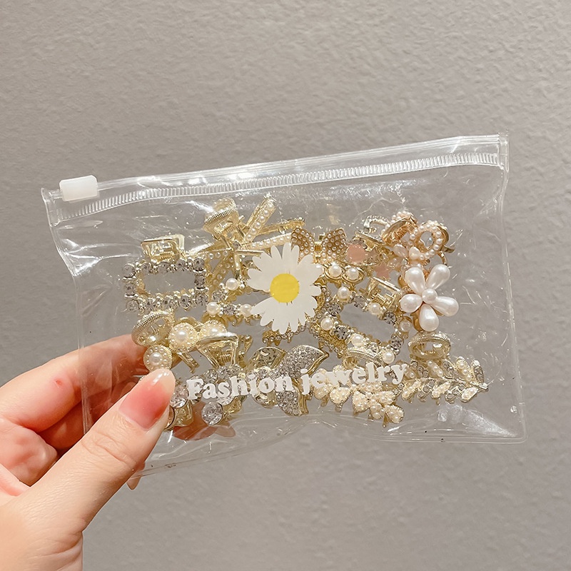 Kẹp Tóc Đính Ngọc Trai Nhân Tạo Bằng Hợp Kim Phong Cách Hàn Quốc