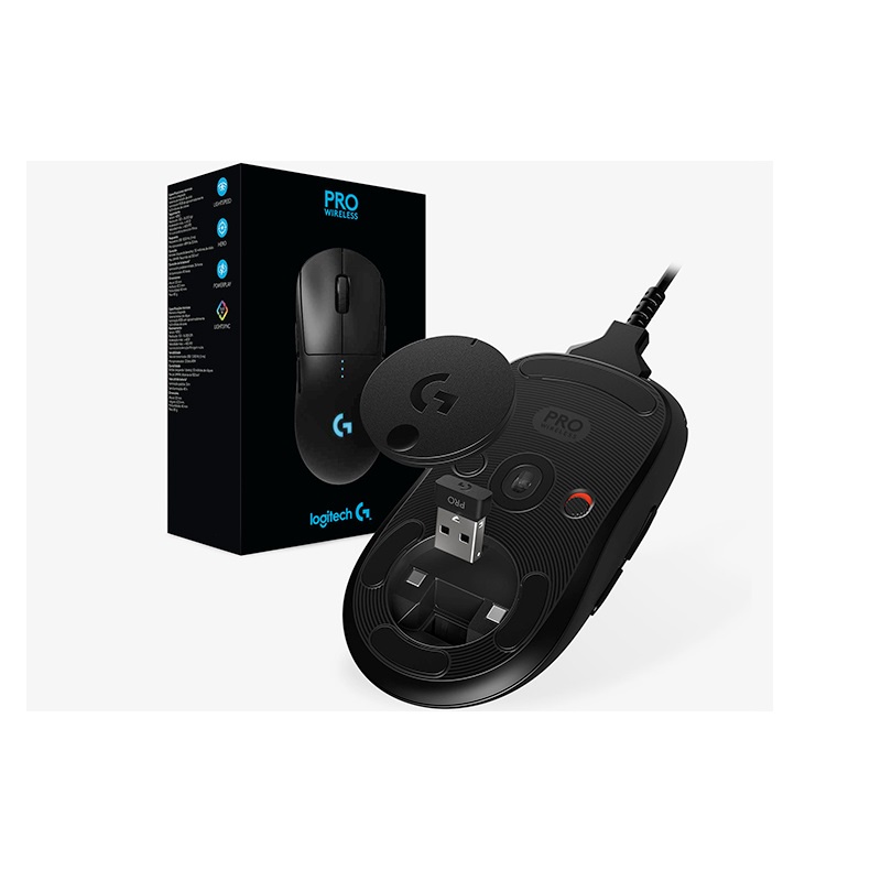 Chuột máy tính không dây gaming Logitech G Pro Wireless siêu nhẹ, LED RGB, Hàng chính hãng - Bảo hành 24 tháng
