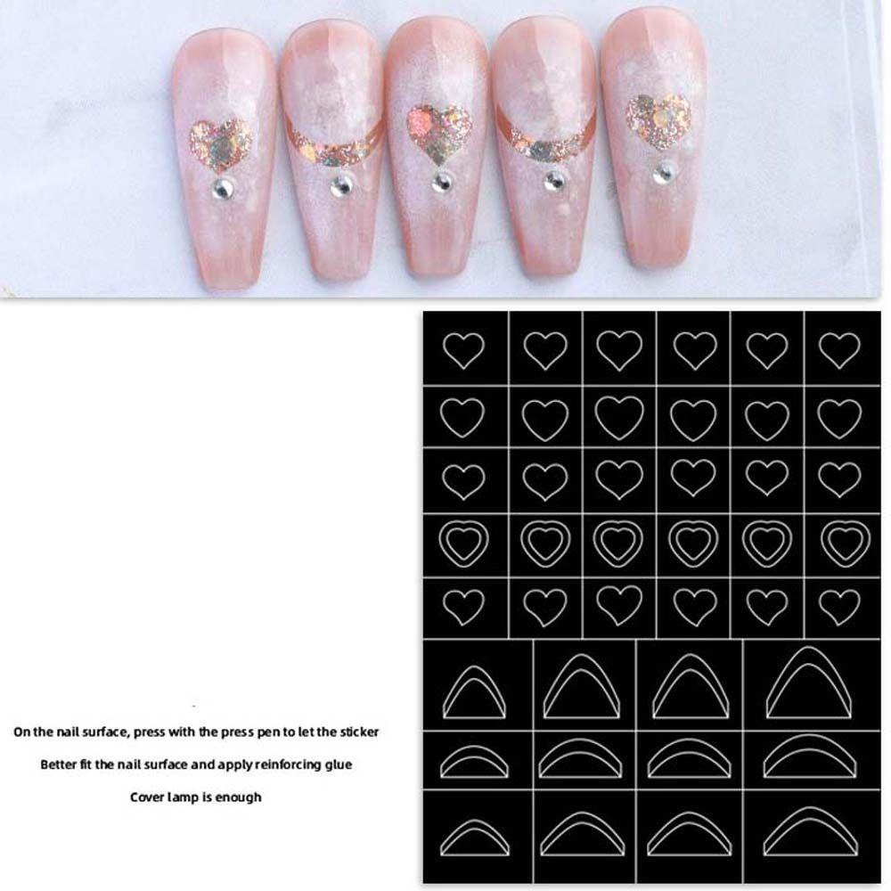 Miếng Dán Móng Tay Hình Hoa Bướm Chữ Thập Thời Trang Pháp