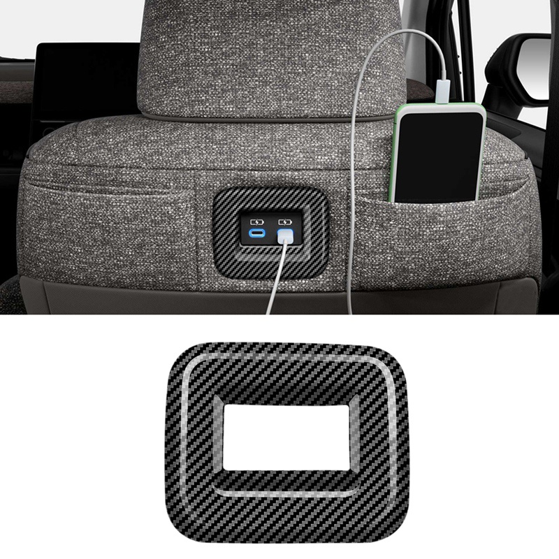 Khung Viền Bảo Vệ Cổng Sạc USB Cho Ghế Sau Xe Hơi Toyota Sienta 2022 2023