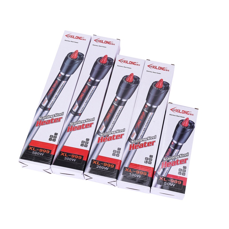 Sưởi Bể cá XILONG XL999, AT70 25W, 50W, 100W. 200W, 300W, 500W Sưởi INOX,SƯỞI HỒ CÁ THỦY SINH,HÒN NON BỘ