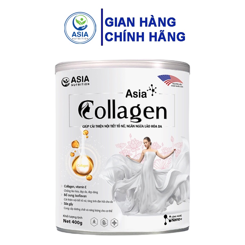 Sữa bột dinh dưỡng Asia Collagen ASIA NUTRITION 400g giúp cải thiện nội