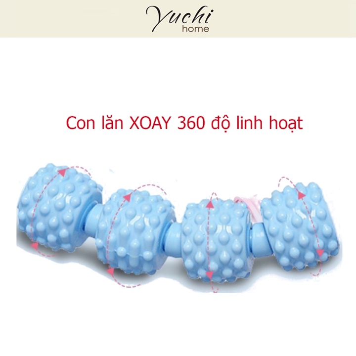 Vòng lăn massage thon gọn chân - Bản nhựa cao cấp 12 bánh - yuchihome