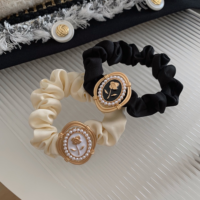 Dây Cột Tóc Đính Hoa Phong Cách Cổ Điển Cao Cấp Dành Cho Nữ