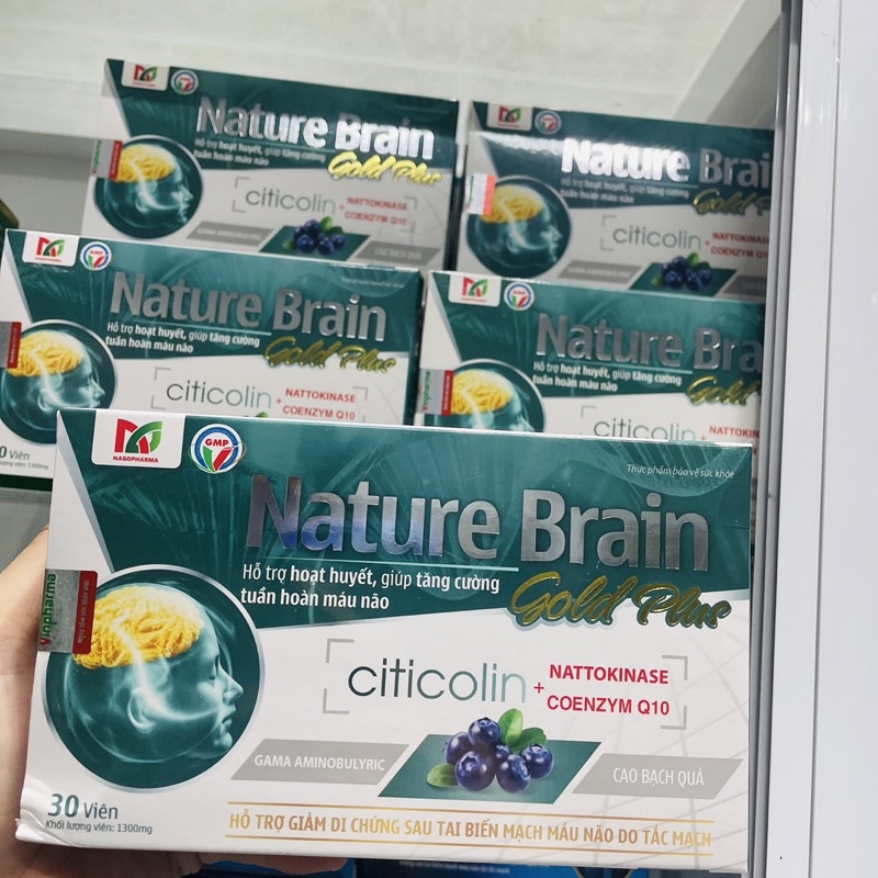Hoạt huyết dưỡng não Nature Brain Hộp 30 viên - Hỗ Trợ Tăng Cường Tuần Hoàn Máu Não
