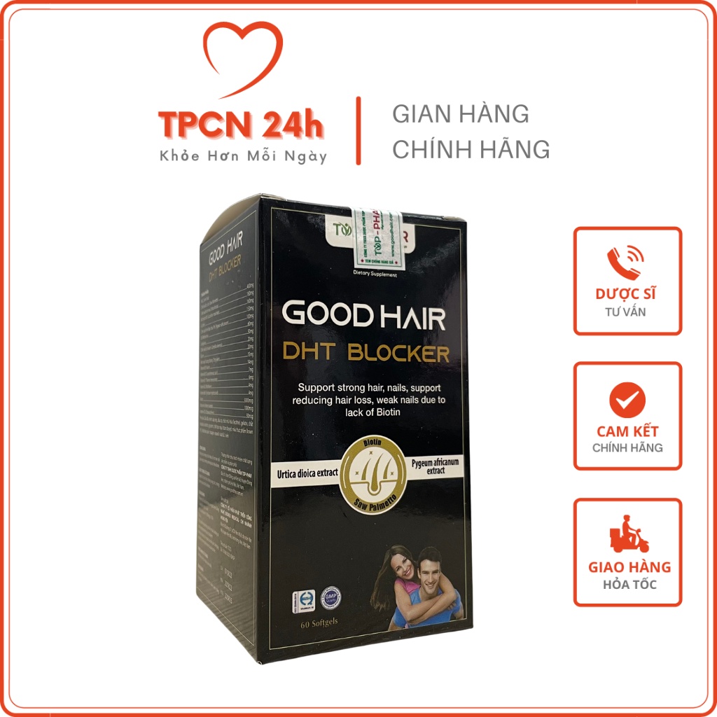 Good Hair DHT Blocker - Viên uống chống rụng tóc, kích thích mọc tóc, dưỡng móng chắc khỏe