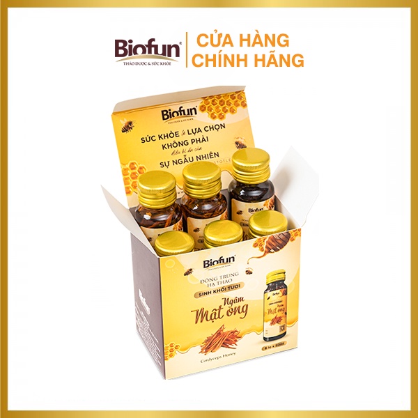 Đông Trùng Hạ Thảo Sinh Khối Tươi Ngâm Mật Ong Hộp 6 Lọ 50ml