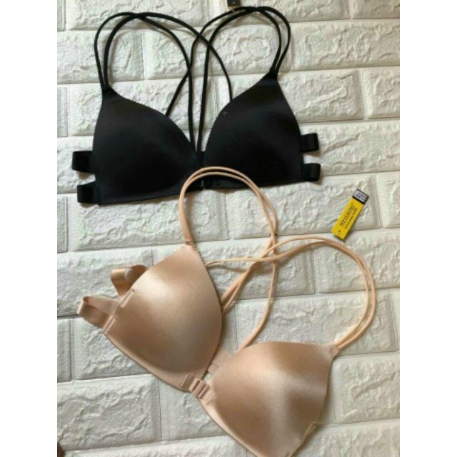 Áo ngực không gọng chất su cài trước - Áo bra nữ dây chéo lưng mút mỏng BRA003
