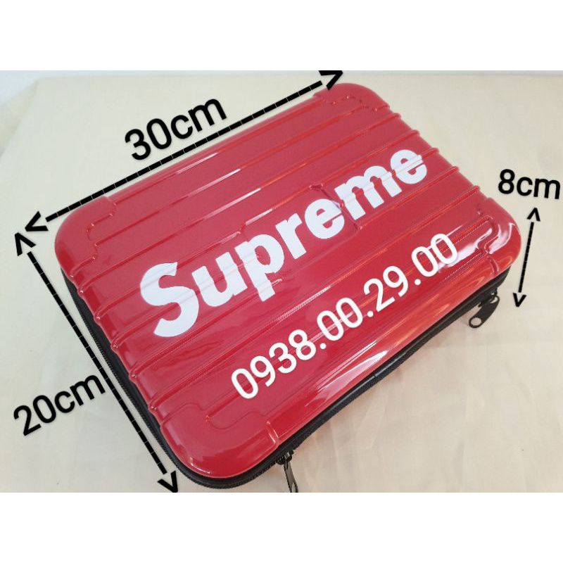 Túi Đựng Kéo Cắt Tóc Cao Cấp Superme Red, Vali Đựng Tông Đơ Kéo Cắt Tóc. (Ảnh thật)
