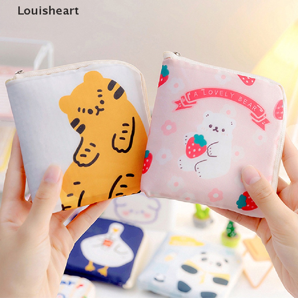 Louisheart Túi Đựng Khăn Giấy Vệ Sinh Mỹ Phẩm Tiền Xu Họa Tiết Tampon Hoạt Hình Di Động Tiện Lợi Du Lịch TFG