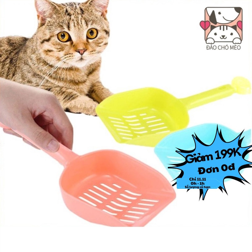 Xẻng xúc cát cho mèo bằng nhựa dọn vệ sinh cho mèo chắc chắn, giá rẻ - Đảo Chó Mèo