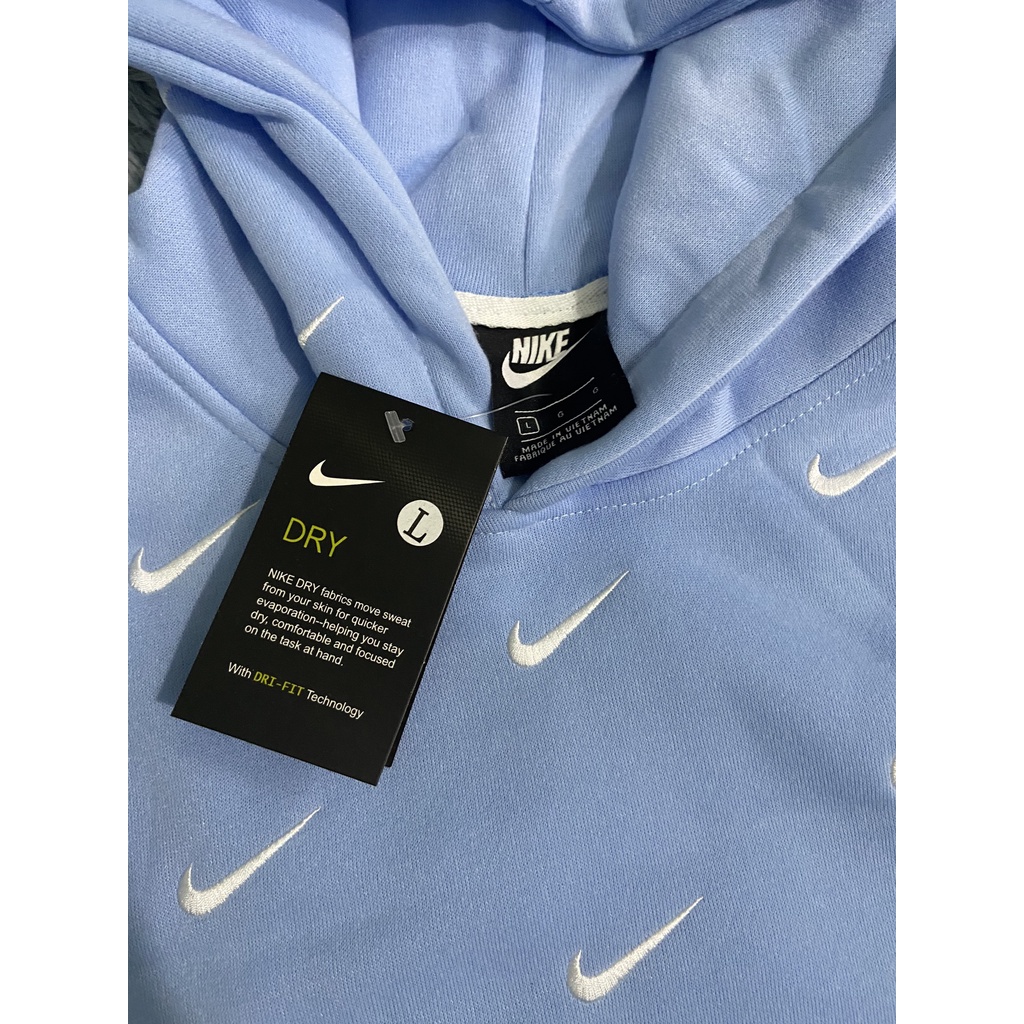Áo Hoodie Nike Thêu Chất Nỉ Bông 2 màu Xanh Hồng mới nhất 2022, Áo khoát Nike Trang Phục Thu Đông Năm 2022_ N.SHOP010
