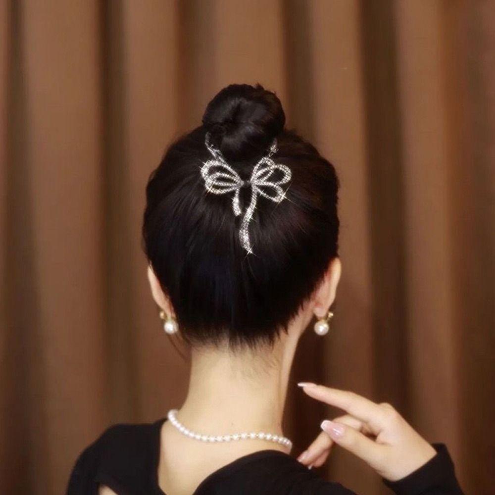 Kẹp Tóc Đuôi Ngựa Đính Nơ Tua Rua Thời Trang Cổ Điển Cho Nữ