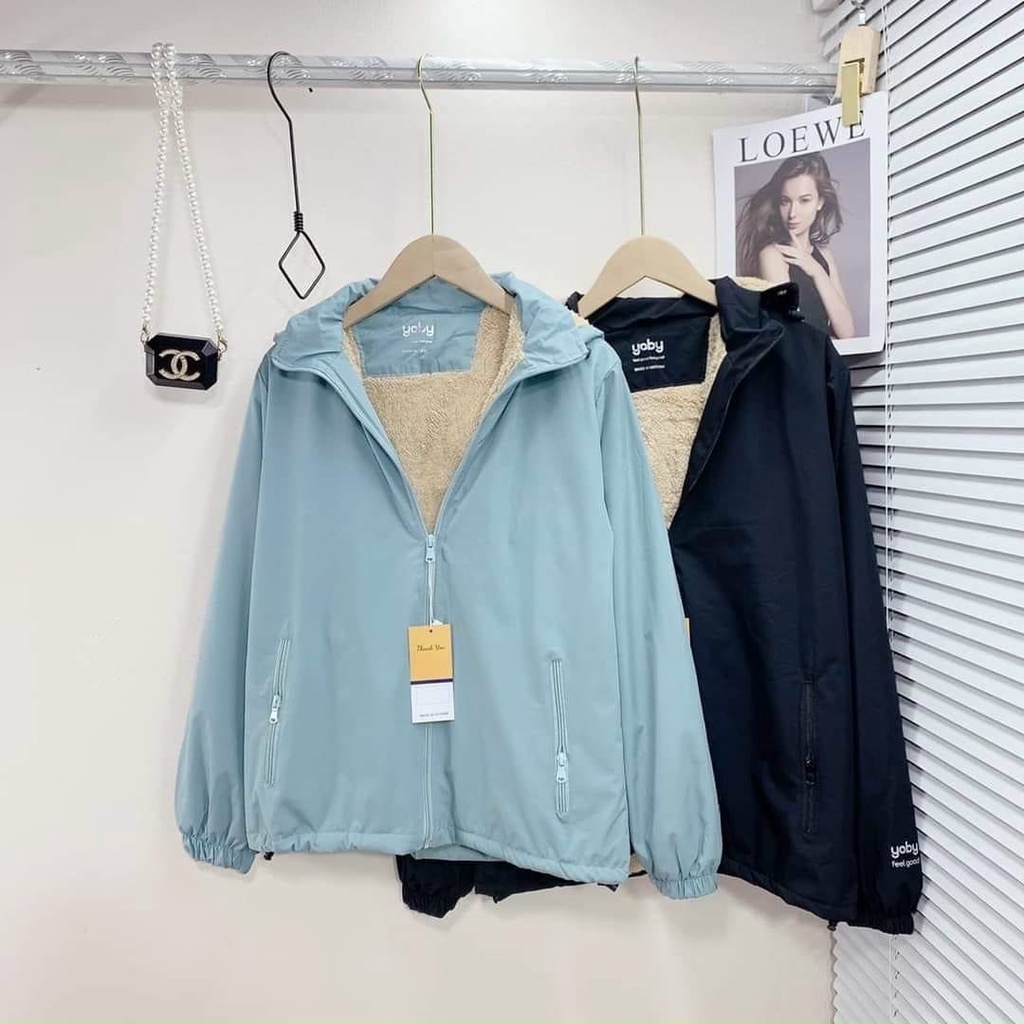 Áo gió NỮ LÓT LÔNG CỪU cao cấp