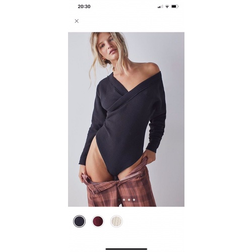 Áo liền thân dài tay nữ bodysuit Free people dư xịn