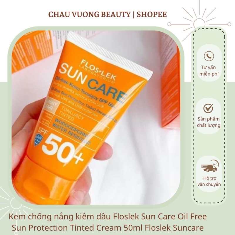 Kem chống nắng kiềm dầu Floslek Sun Care Oil Free Sun Protection Tinted