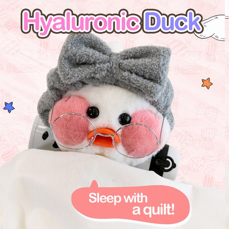 Gấu bông, thú nhồi bông Vịt má hồng Lalafanfan 30cm full phụ kiện