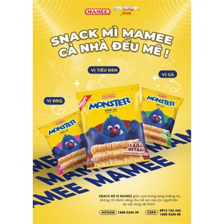 [Date 24/02/2023] Snack Mì MAMEE MONSTER Vị BBQ (8x25g)