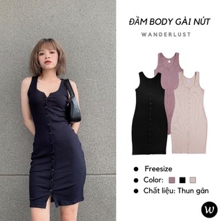 Đầm body gài nút sexy