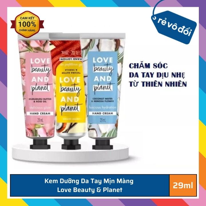 Kem dưỡng da tay mịn màng Love Beauty And Planet 29ml - Thái Lan