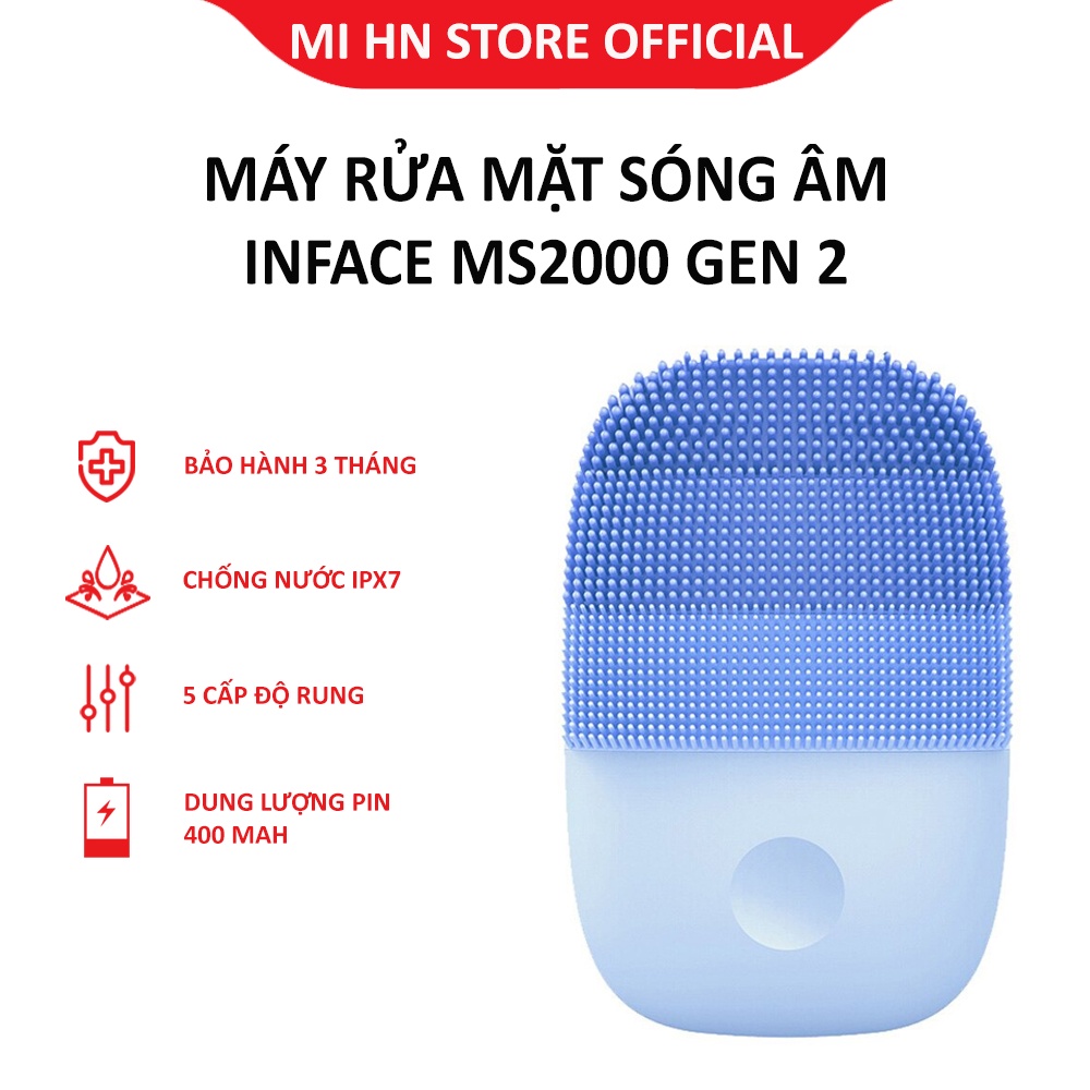 Máy rửa mặt sóng âm Xiaomi InFace MS2000 Pro, MS2000 Gen 2 - Bảo hành 3 tháng