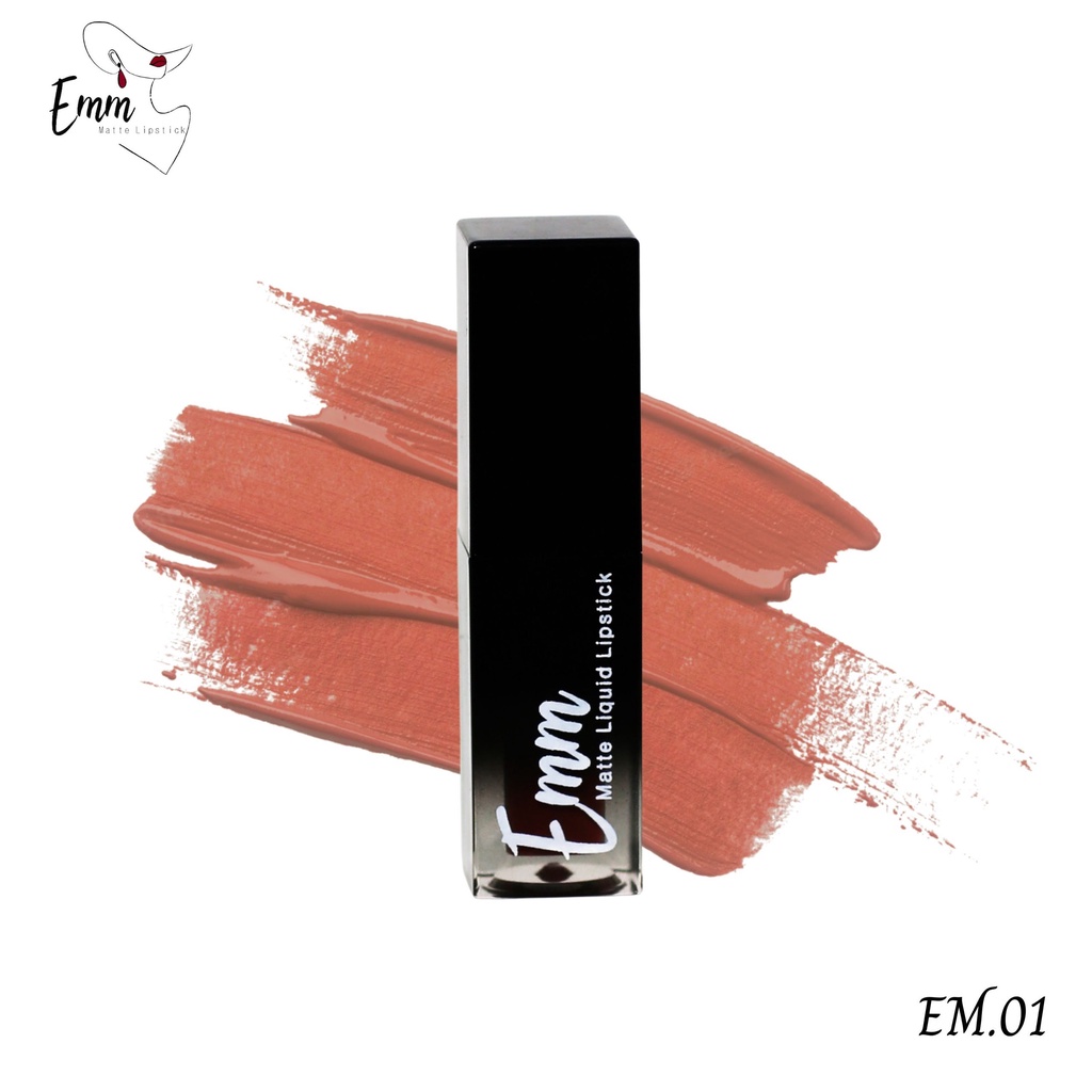 Son Kem Emm Matte Liquid Màu E01 - Nâu Tây