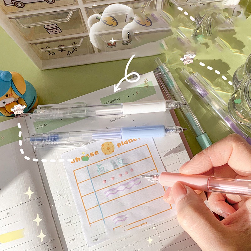 Bút Keo Dán Nhanh Khô Họa Tiết Hoạt Hình Màu Trơn Di Động Tiện Dụng Cho Học Sinh / Văn Phòng DIY