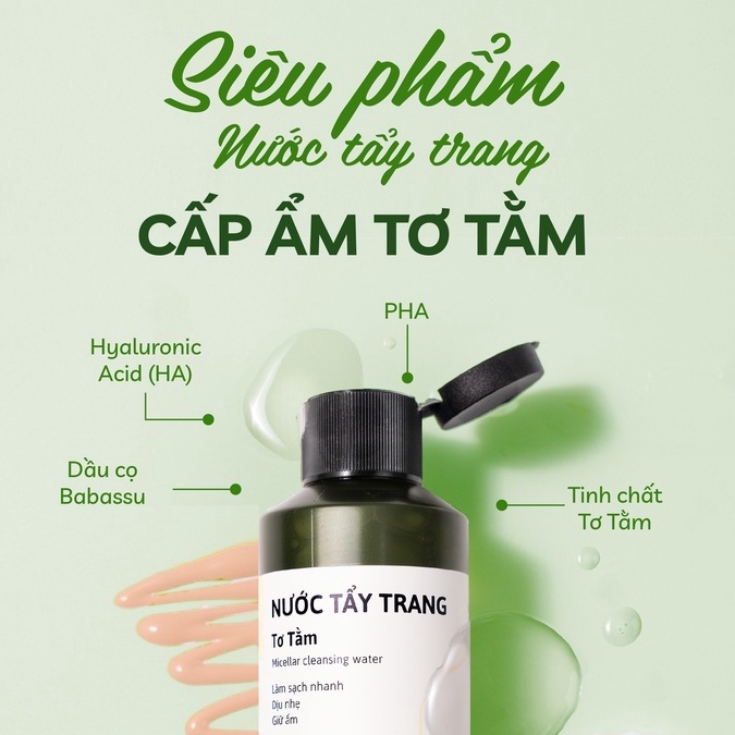 Nước Tẩy Trang Và Làm Sạch Cho Mọi Loại Da Tơ Tằm Cỏ Mềm 150ml