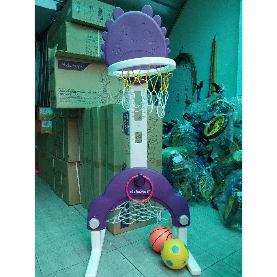 BỘ BONG RỔ KHUNG THÀNH KHỦNG LONG QUÀ TẶNG SỮA PEDIASURE