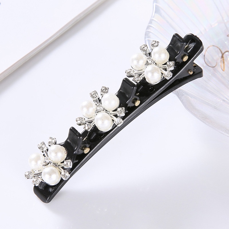 Kẹp Tóc Mái Mỏ Vịt Bện Có Răng Giả Thời Trang Cho Nữ